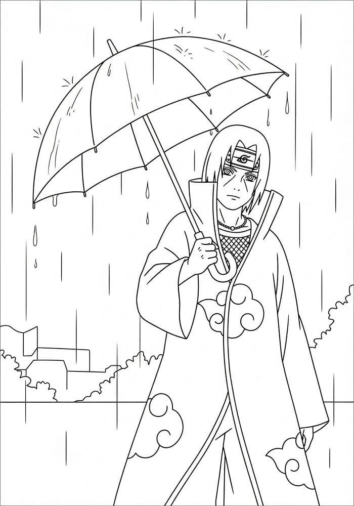Itachi k vytisknutí omalovánka