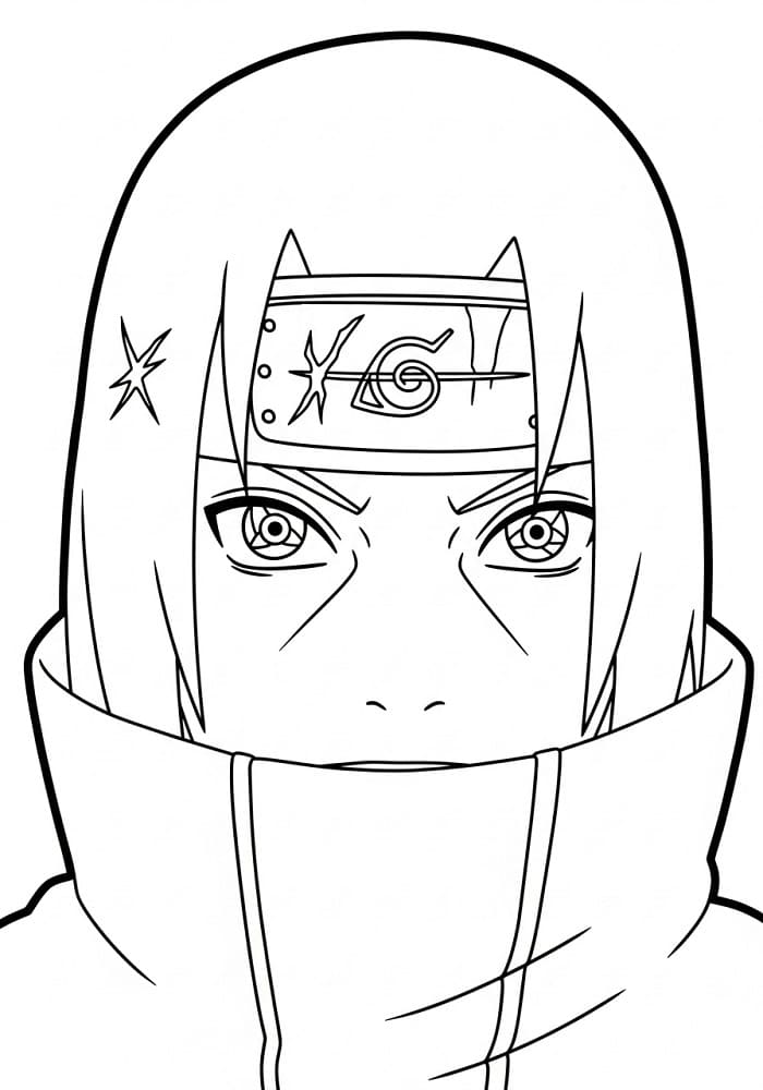 Itachi pro děti omalovánka