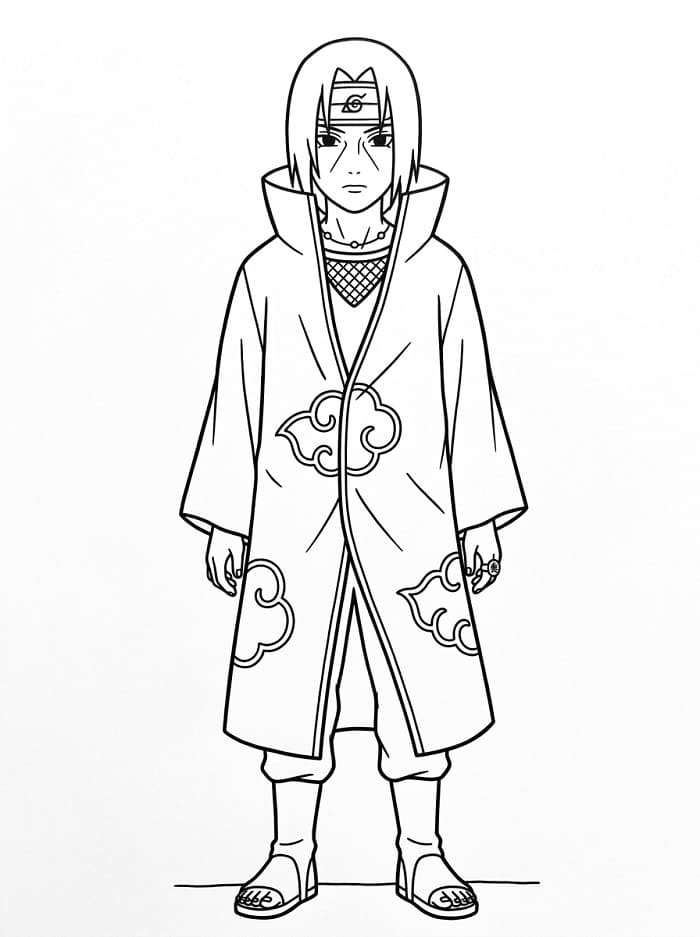 Itachi v Naruto omalovánka