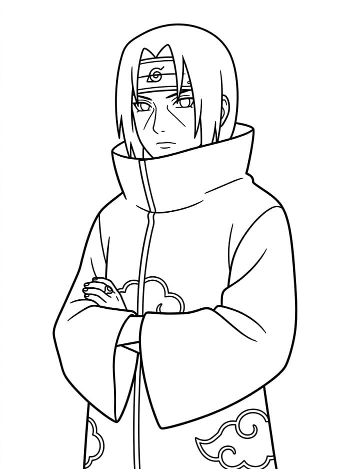 Itachi z anime Naruto omalovánka