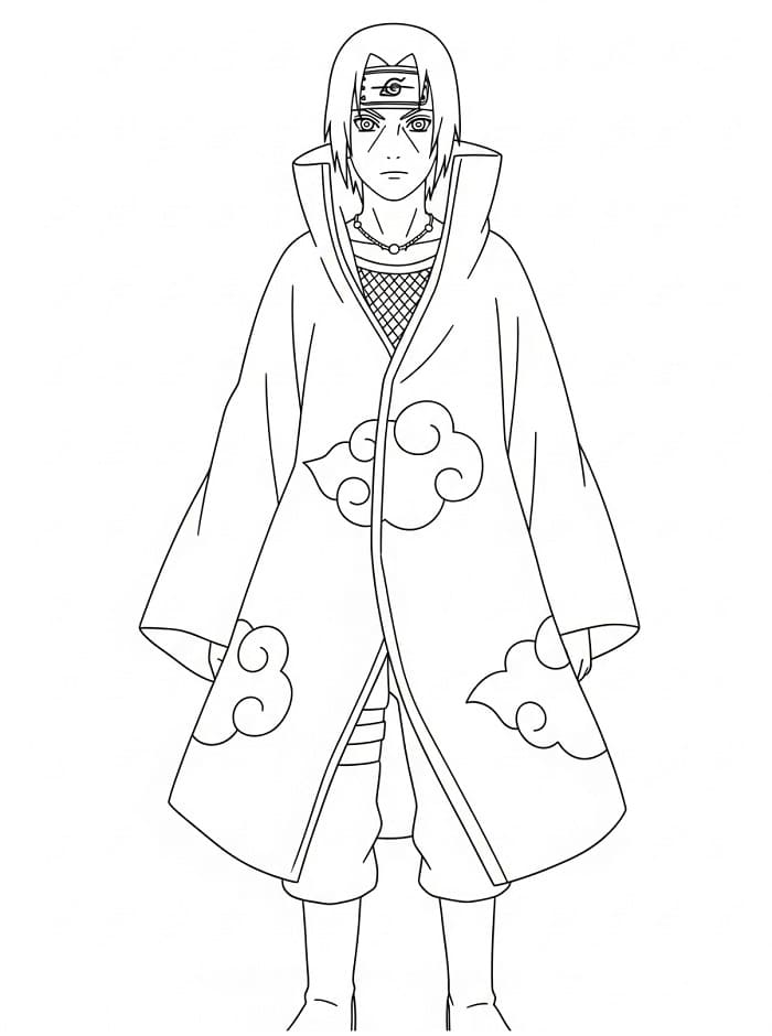 Itachi zdarma omalovánka