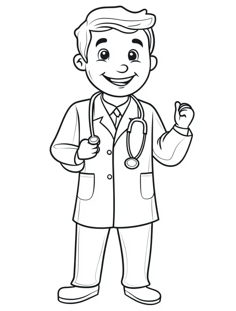 Jeden Doktor omalovánka
