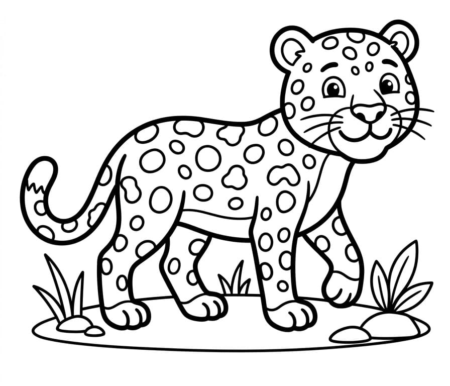 Jeden divoký Leopard omalovánka