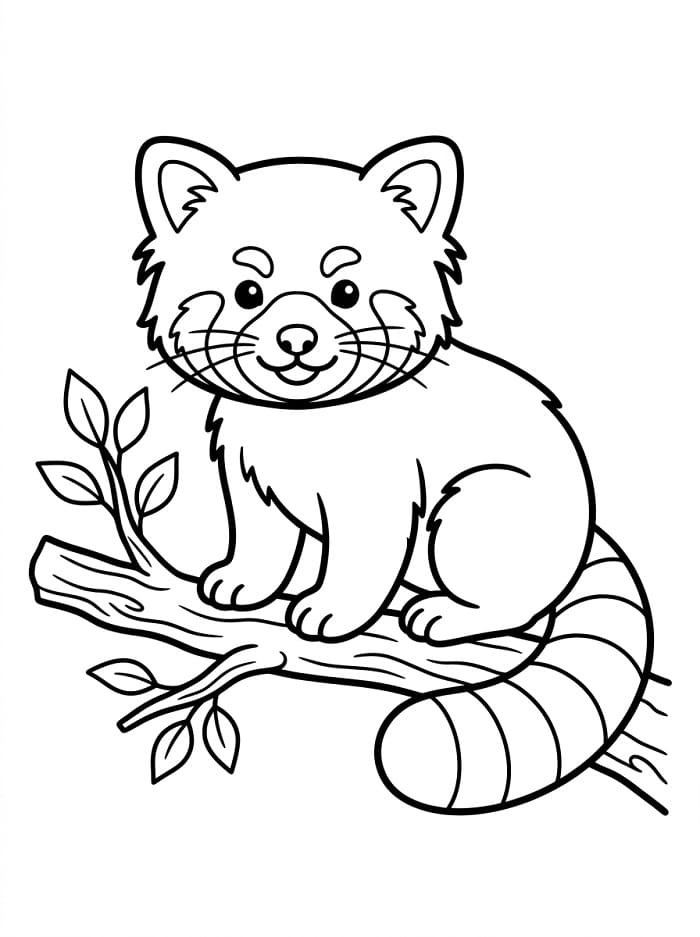 Jedna panda červená omalovánka