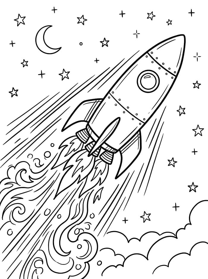 Jedna raketa omalovánka