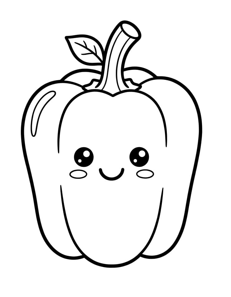 Jedna roztomilá paprika omalovánka