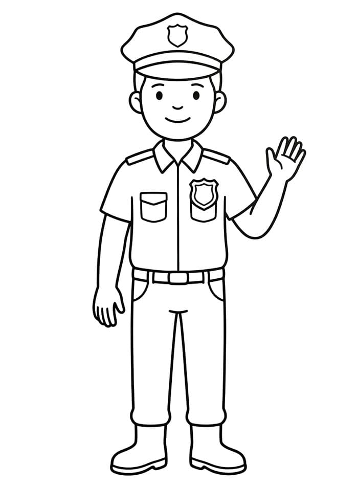 Jednoduchá policie omalovánka