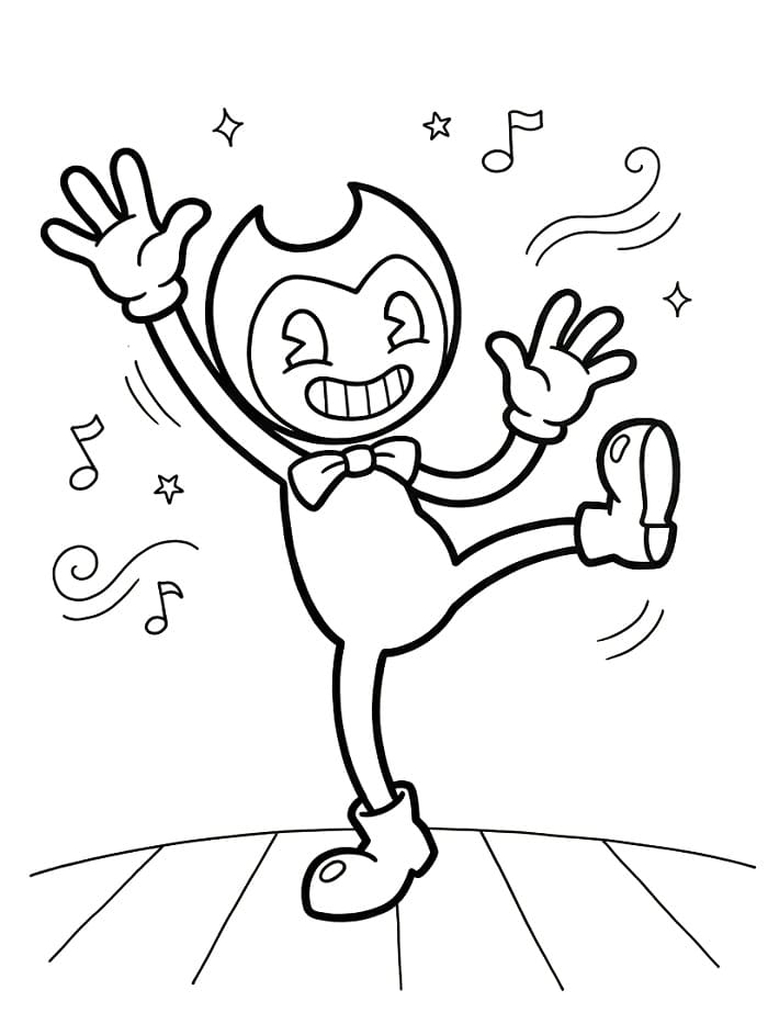 Jednoduchý Bendy omalovánka