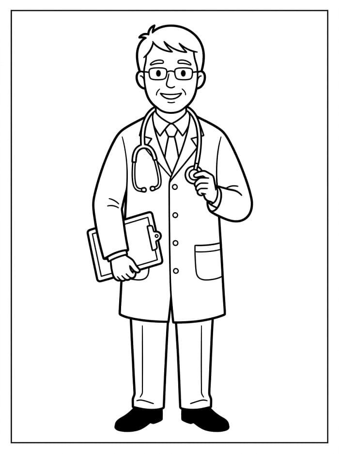 Jednoduchý Doktor omalovánka