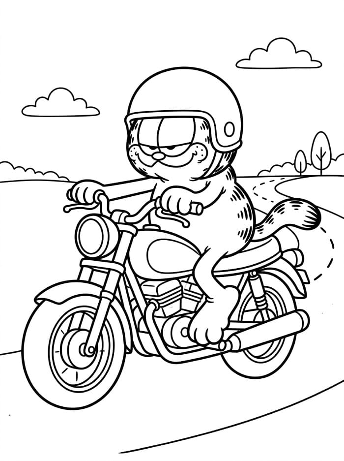 Jednoduchý Garfield omalovánka