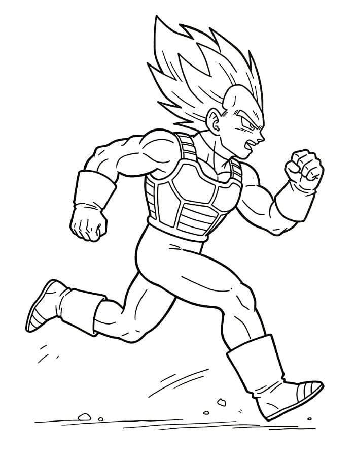 Jednoduchý Vegeta omalovánka