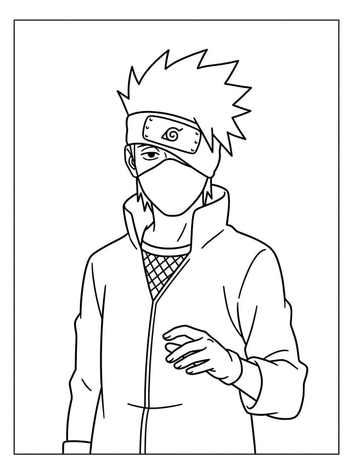 Kakashi v Naruto omalovánka
