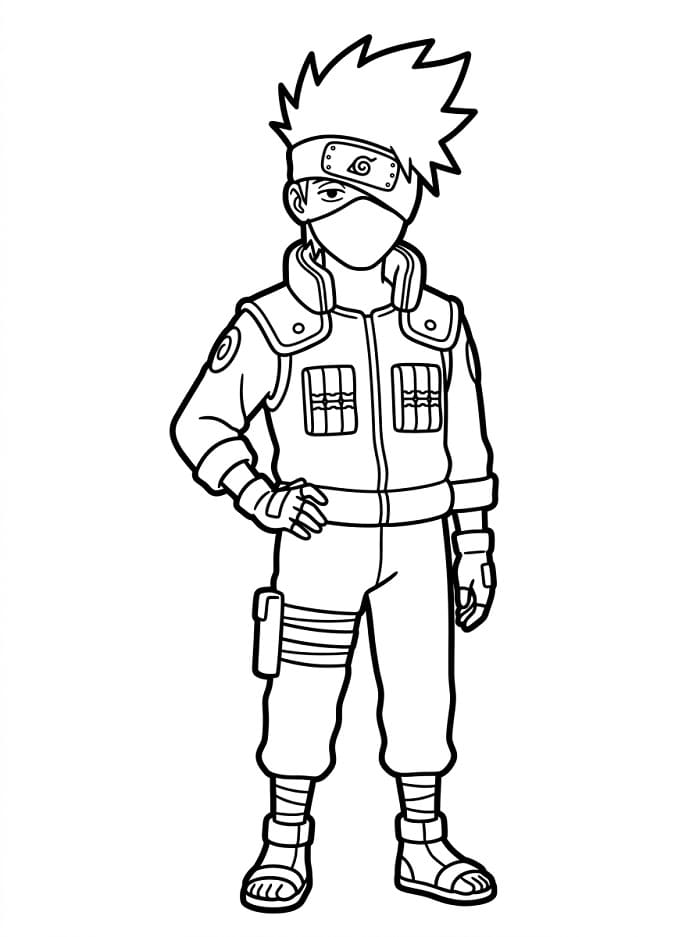 Kakashi v anime Naruto omalovánka