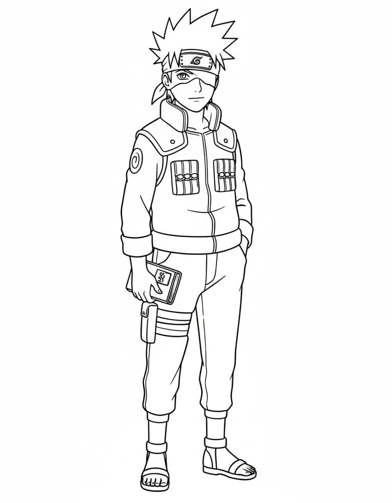 Kakashi zadarmo omalovánka