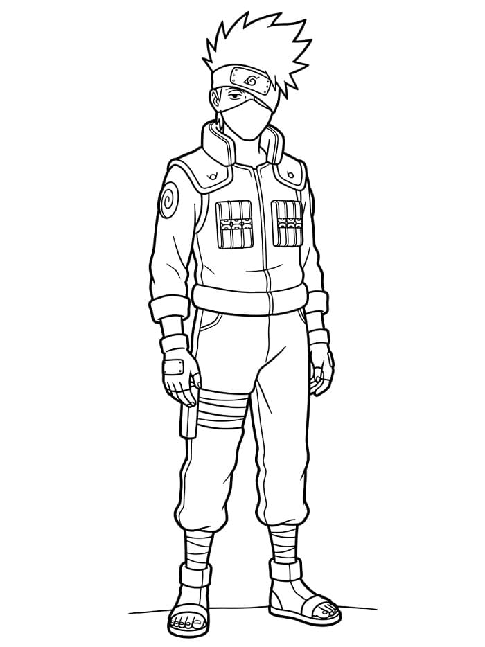 Kakashi zdarma omalovánka