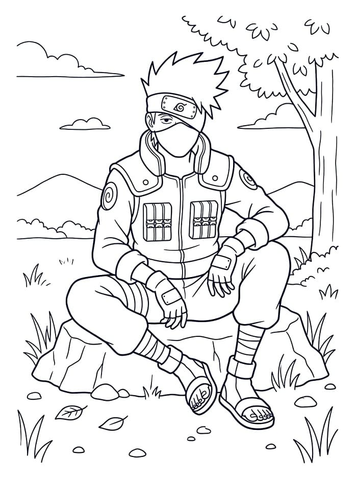 Kakashi omalovánka