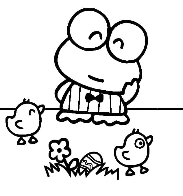 Keroppi k vytisknutí omalovánka