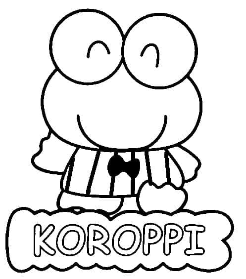 Keroppi k vytištění pro děti omalovánka