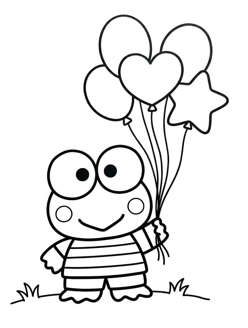 Keroppi od Sanria omalovánka