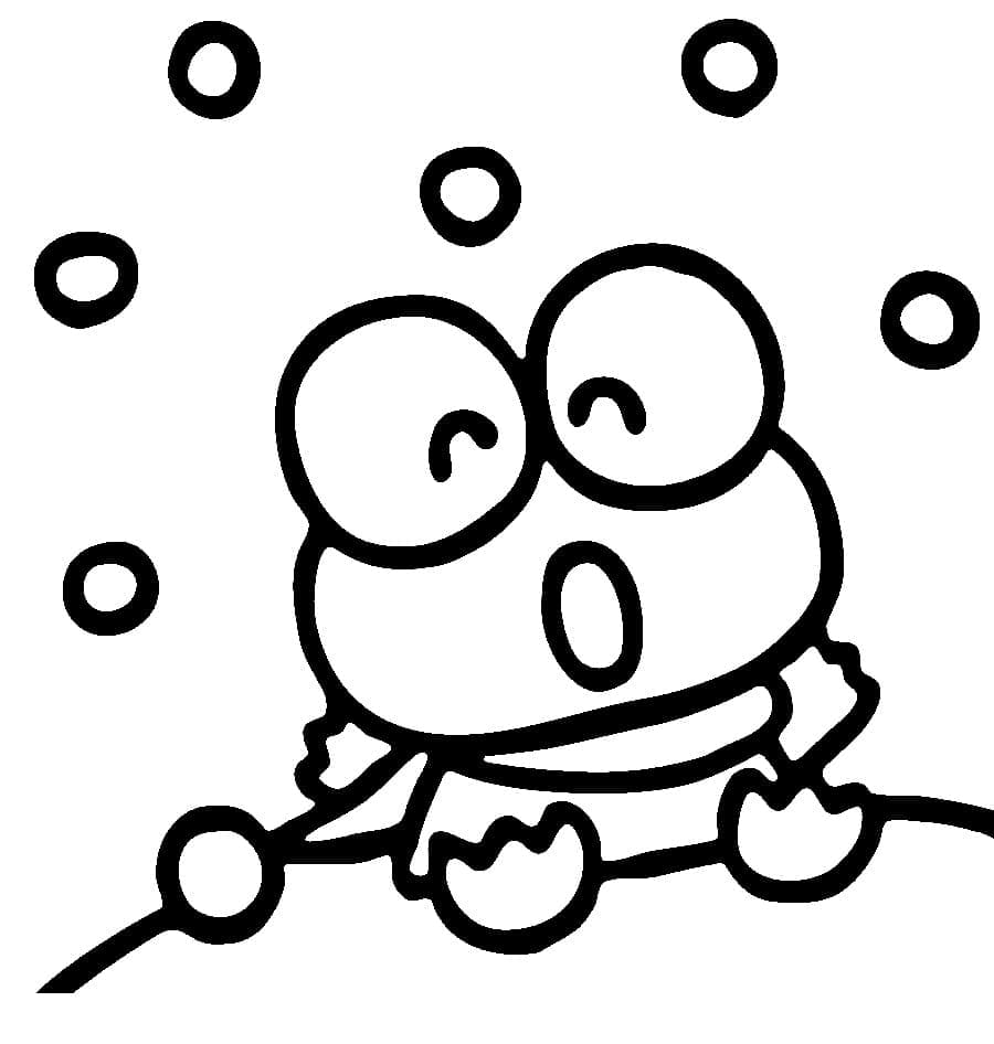 Keroppi omalovánka zdarma omalovánka