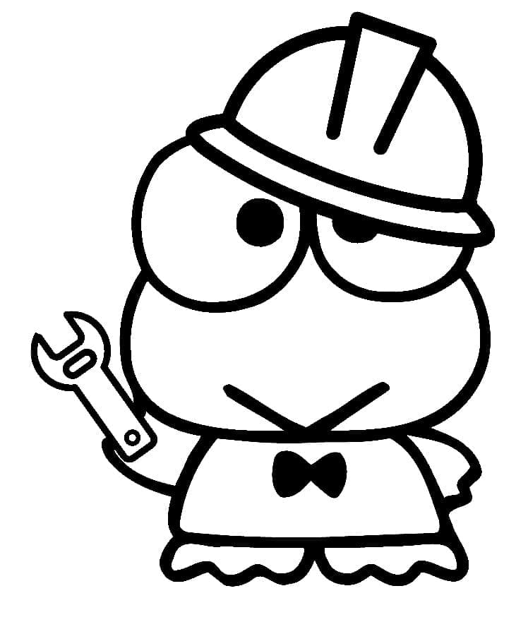 Keroppi tisknutelný omalovánka
