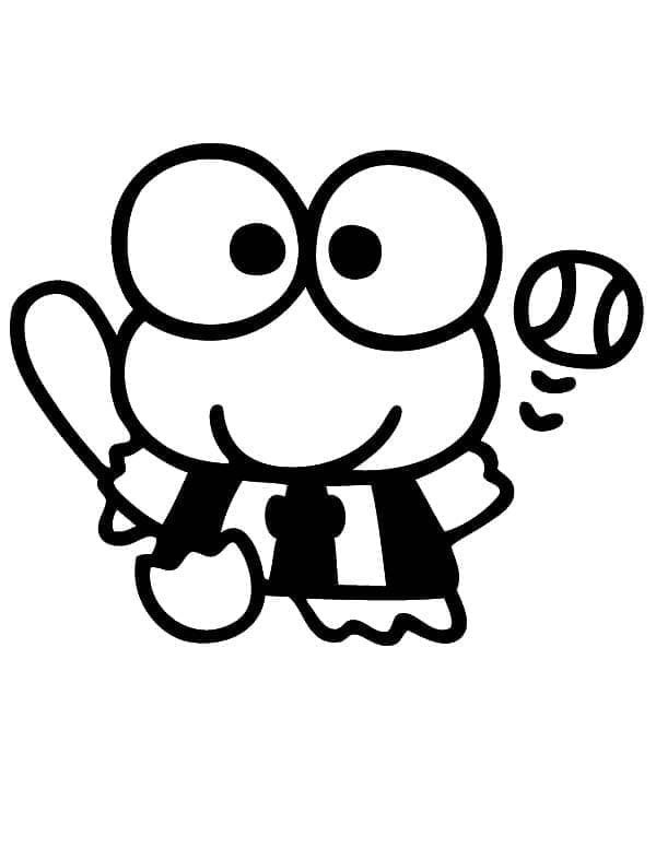 Keroppi v Sanrio omalovánka