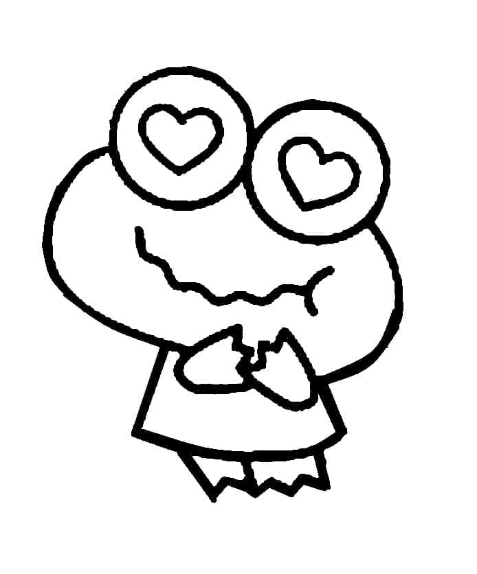 Keroppi zdarma omalovánka