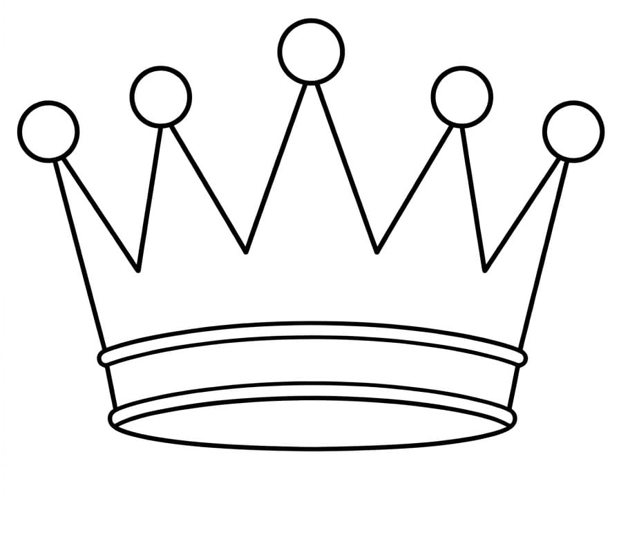 Královská koruna omalovánka