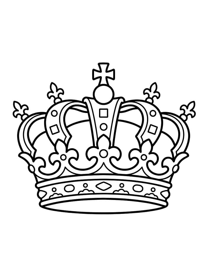 Krásná koruna omalovánka