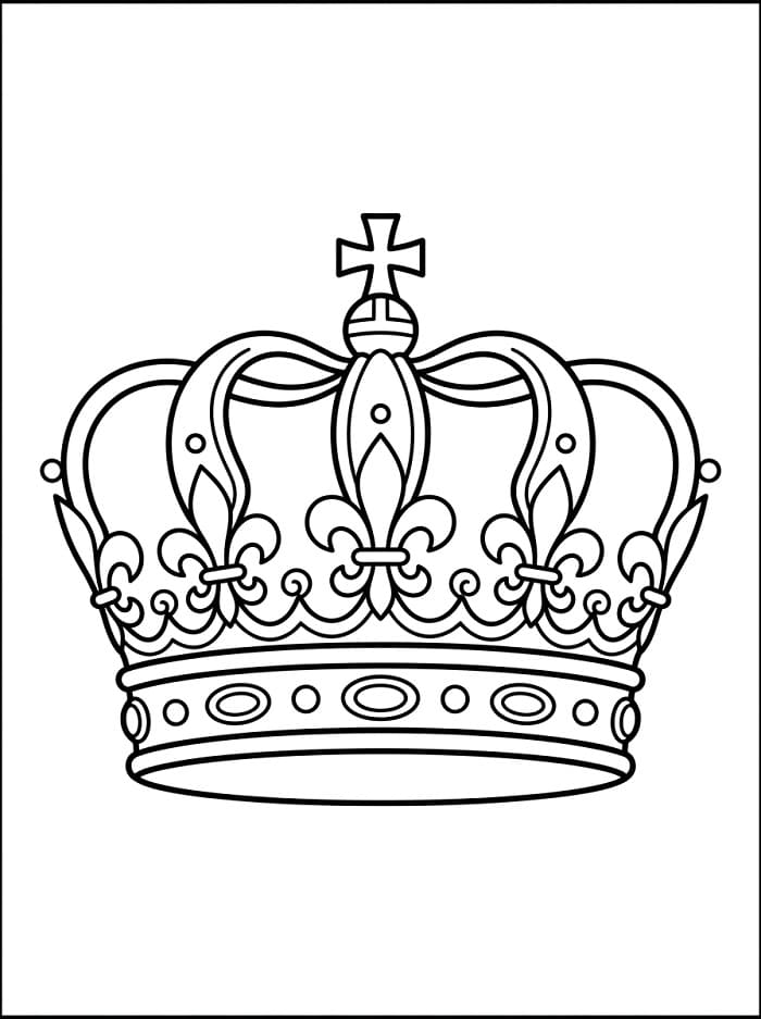 Kreslená koruna omalovánka