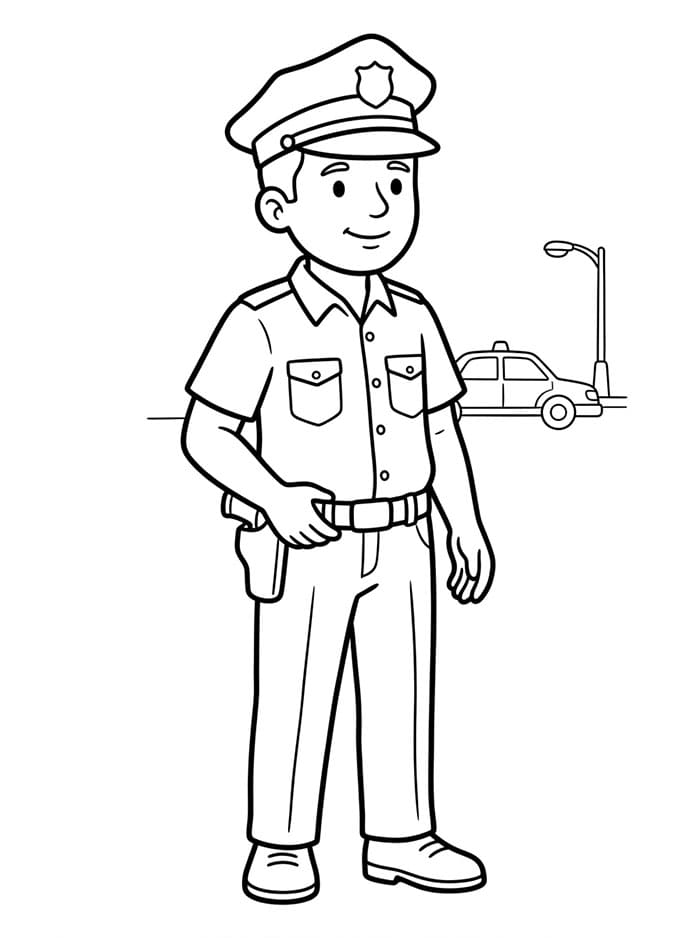 Kreslená policie omalovánka