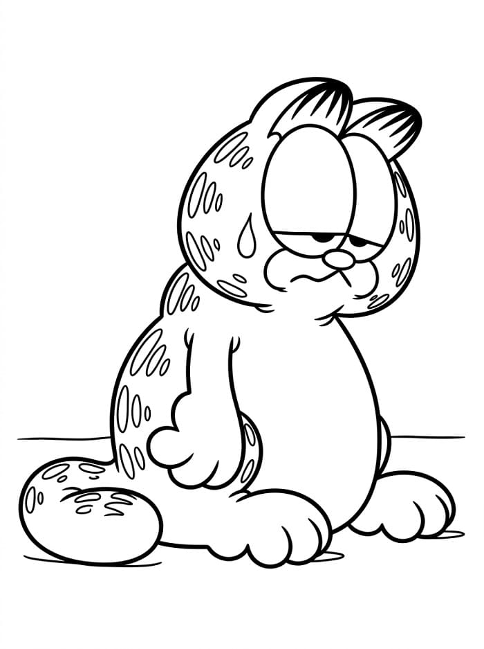 Kreslený Garfield omalovánka