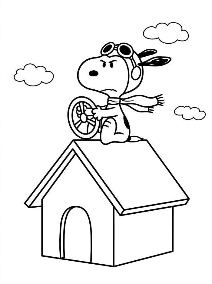 Kreslený Snoopy omalovánka