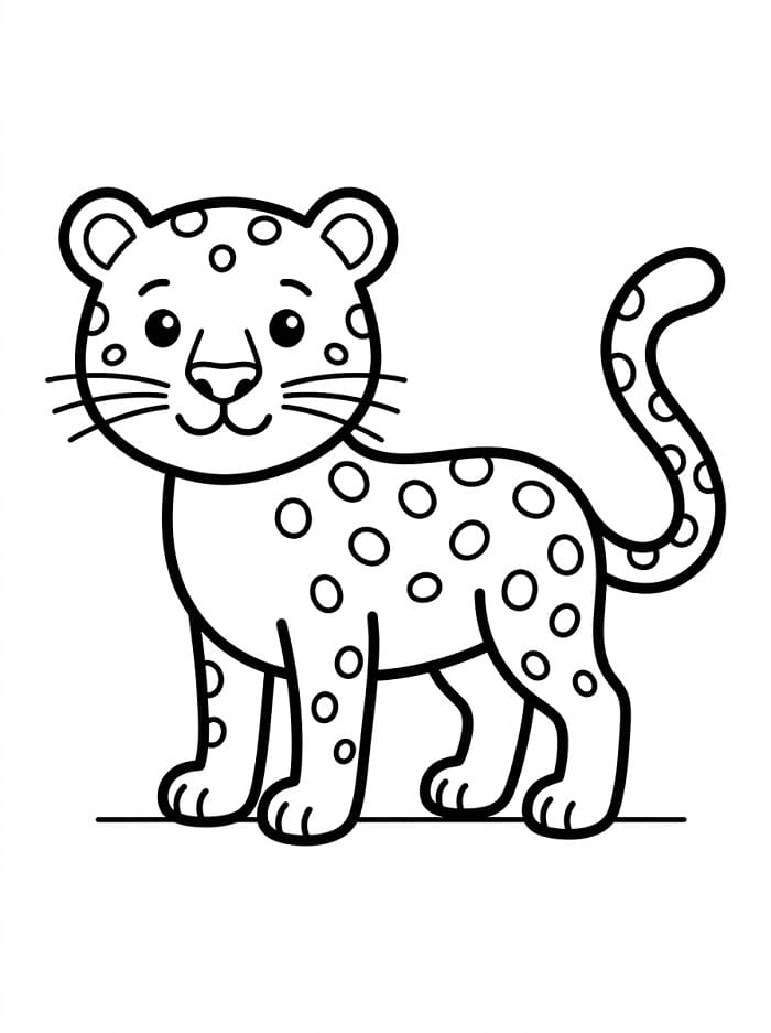 Leopard v divočině omalovánka