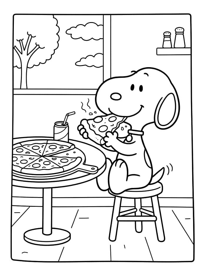 Malý Snoopy omalovánka
