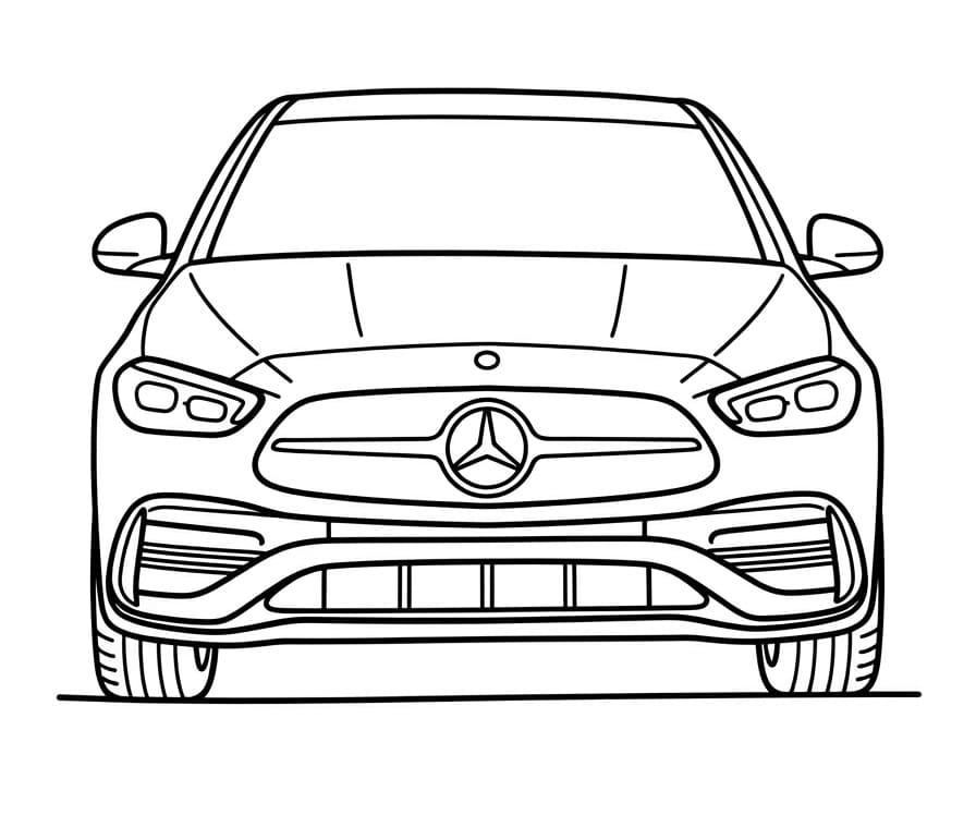 Mercedes omalovánka zdarma omalovánka