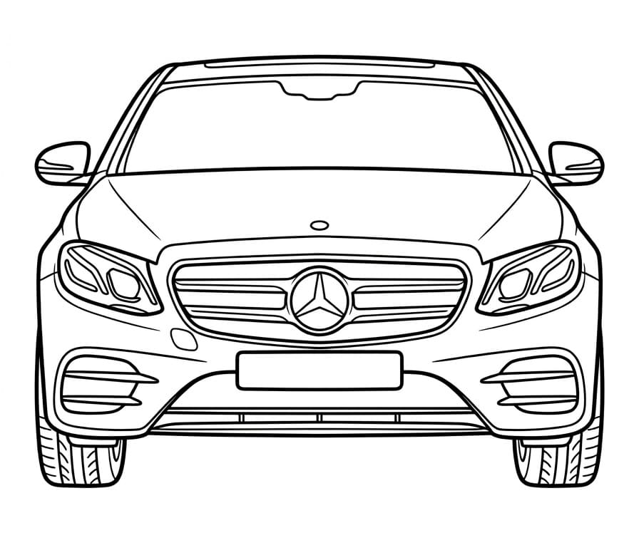 Mercedes tisknutelný omalovánka