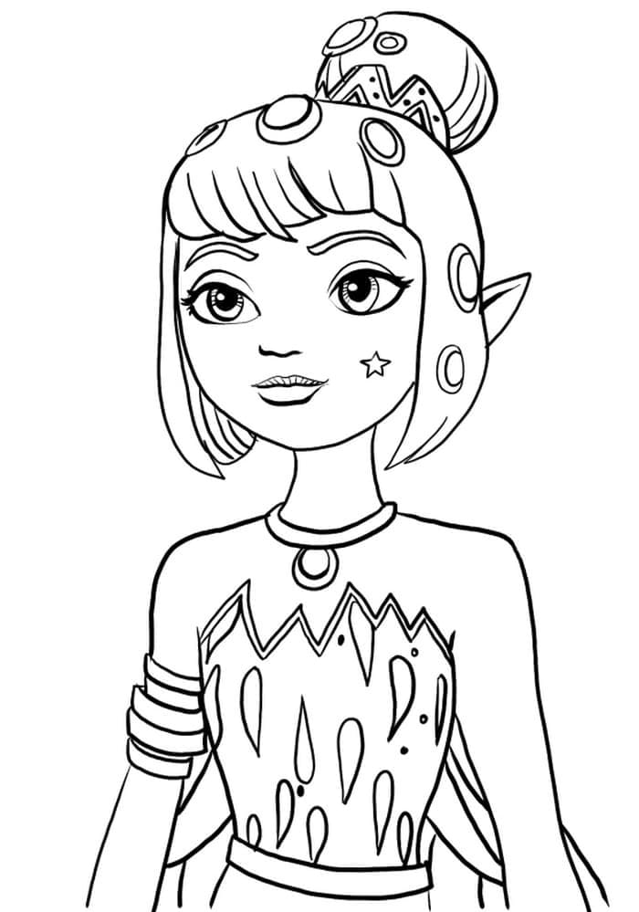 Mia a já k vytištění pro děti omalovánka