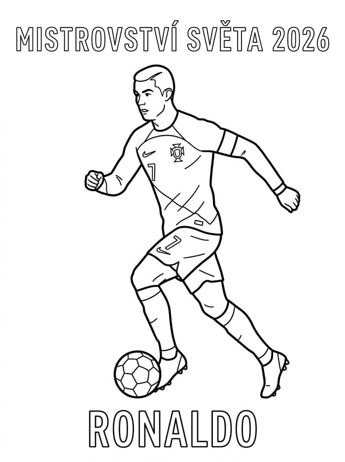 Mistrovství světa 2026 Ronaldo omalovánka