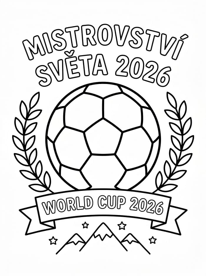 Mistrovství světa 2026 zadarmo omalovánka