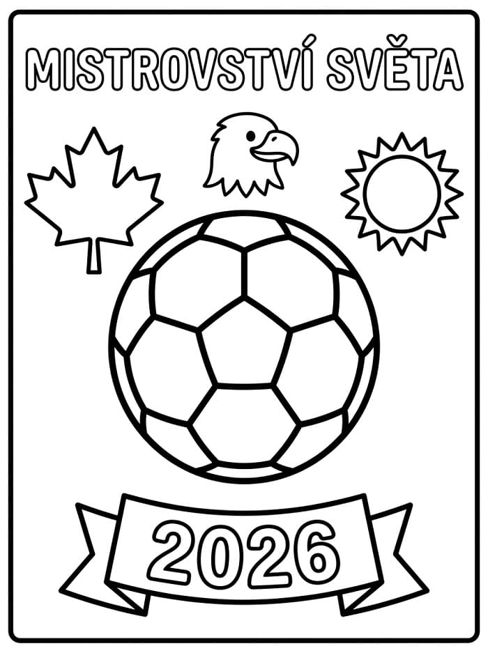 Mistrovství světa 2026 zdarma omalovánka