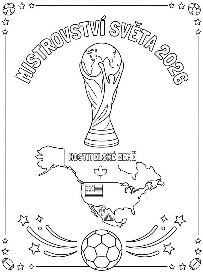 Mistrovství světa Fifa 2026 omalovánka