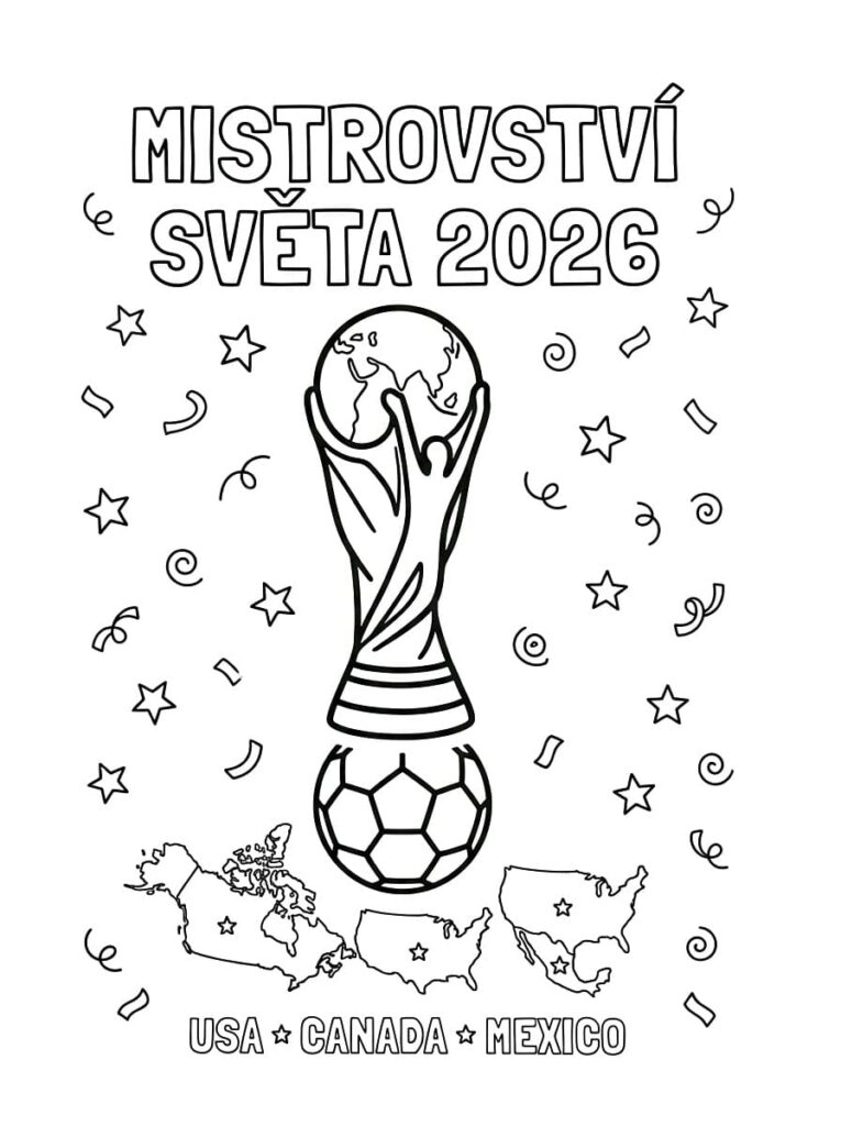 Omalovánka Mistrovství světa v oblasti sportu 2026