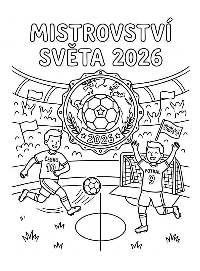 Mistrovství světa ve fotbale 2026 omalovánka