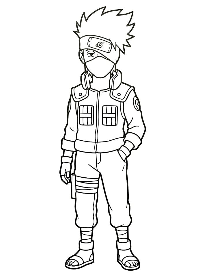 Mladý Kakashi omalovánka