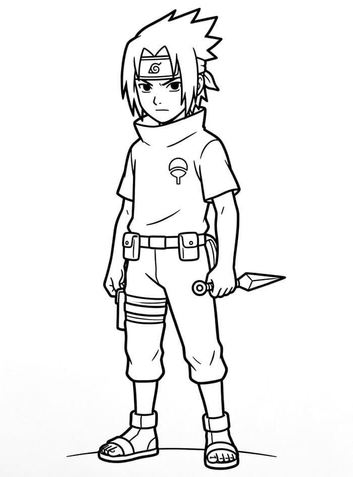 Mocný Sasuke omalovánka