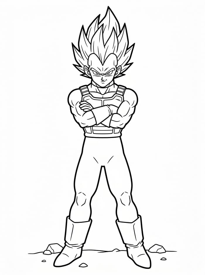 Mocný Vegeta omalovánka