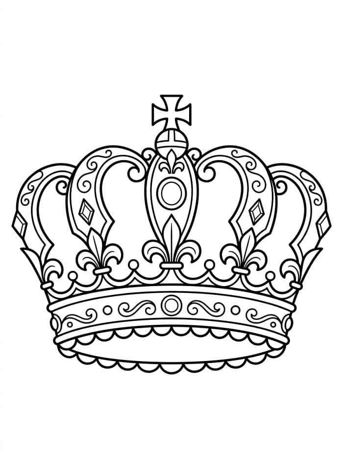 Nádherná koruna omalovánka