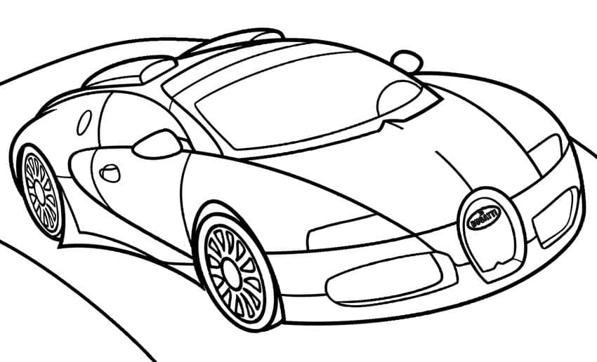 Obrázek Bugatti omalovánka