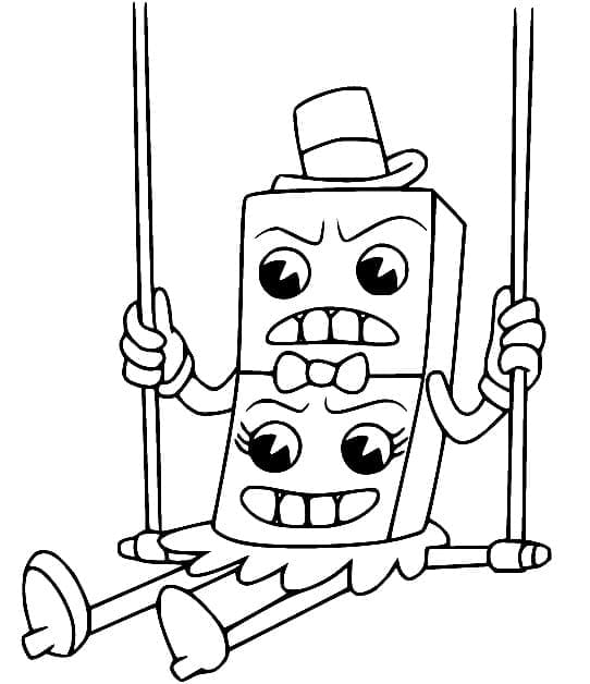 Obrázek Cupheada k vytištění omalovánka